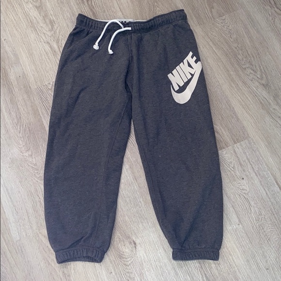 Nike Pants - Nike Grey Cropped Jogger Sweatpants